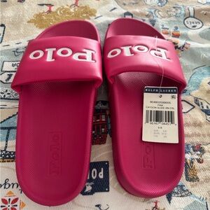 Ralph Lauren Vibrant Pink Slide Sandals